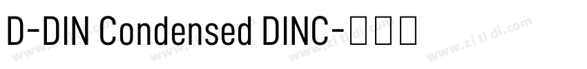 D-DIN Condensed DINC字体转换